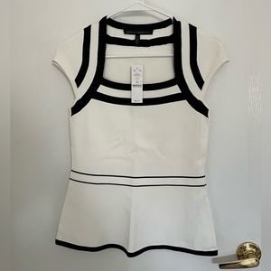 NWT, White House Black Market, Heavyweight Stretch Knit Blouse